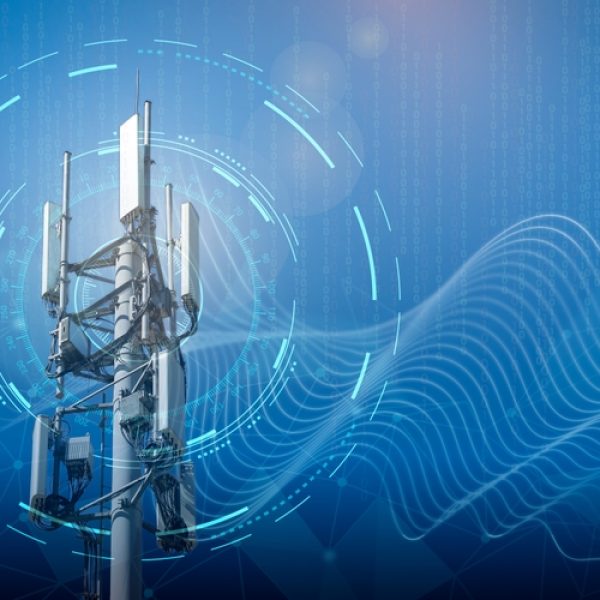 Telecommunication,Tower,With,4g,,5g,Transmitters.,Cellular,Base,Station,With
